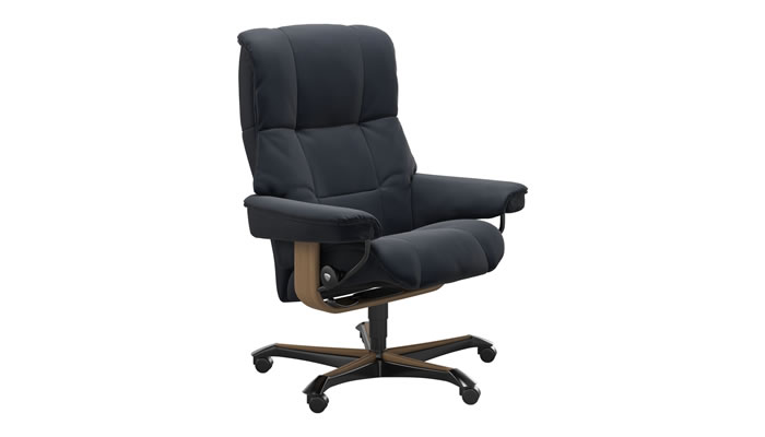 Stressless Mayfair Home Office in Paloma Shadow Blue Leather